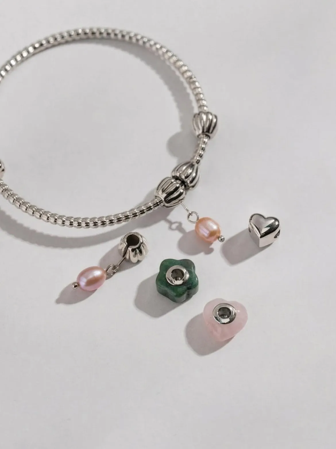 LEI Jade Flower Charm