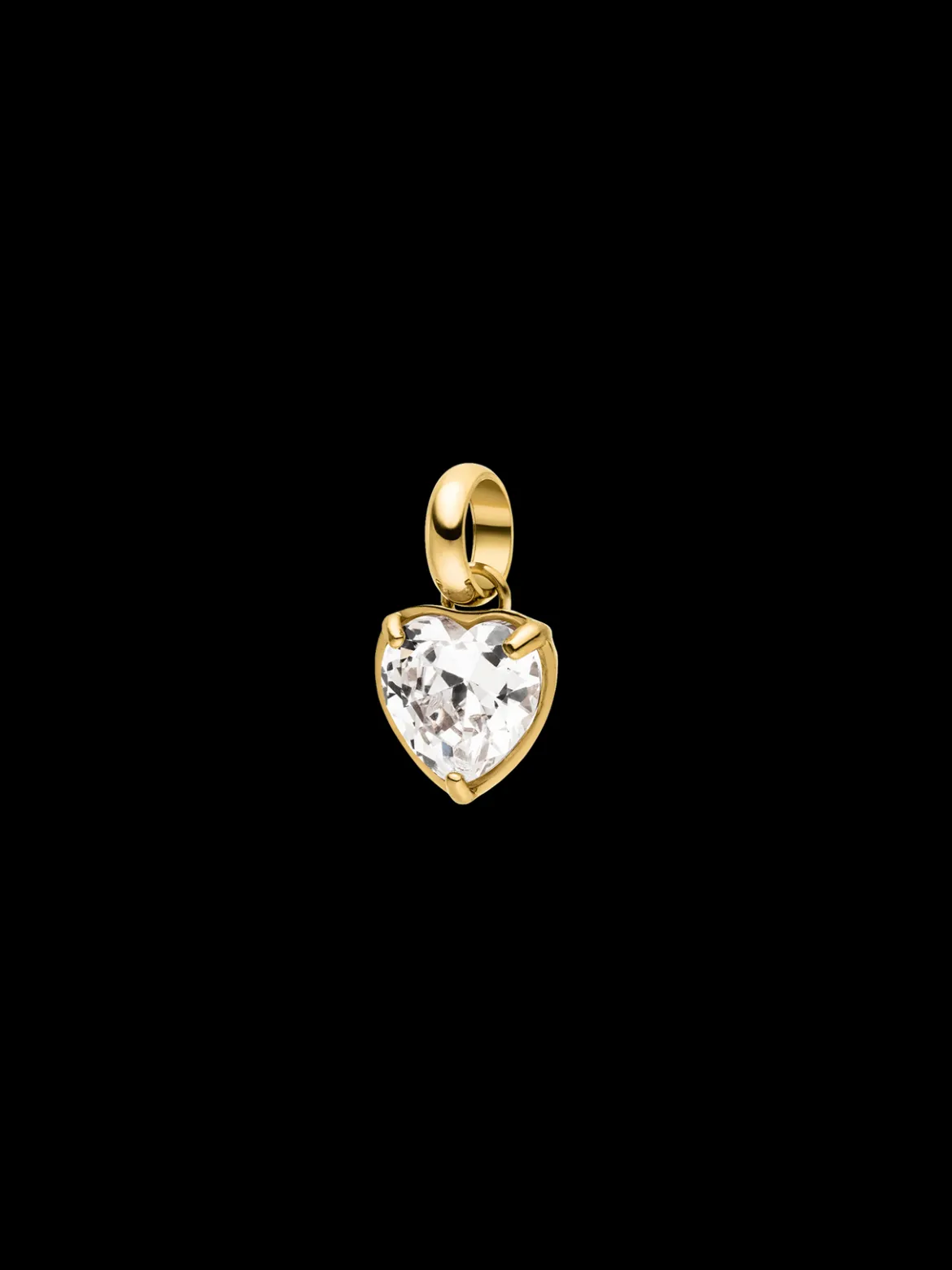 White Heart Charm